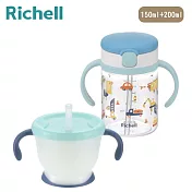 日本《Richell-利其爾》AQ學習水杯組合 交通總動員