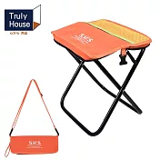 【Truly House】輕量化露營炫彩收納包變形椅 戰術椅 摺疊椅 露營椅 六色任選  橙色