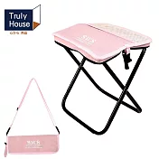 【Truly House】輕量化露營炫彩收納包變形椅 戰術椅 摺疊椅 露營椅 六色任選 粉色