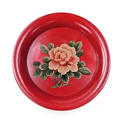 【C’est Chic】蘭馨榆木手繪圓茶盤-幅23cm-5色可選 風化紅