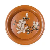 【C’est Chic】蘭馨榆木手繪圓茶盤-幅23cm-5色可選 風化橙