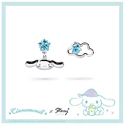 STORY故事銀飾-Cinnamoroll雲朵系列-大耳狗喜拿晶鑽純銀耳環  針式