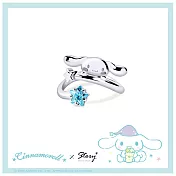 STORY故事銀飾-Cinnamoroll雲朵系列-大耳狗喜拿晶鑽純銀戒指 國際圍#10