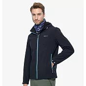 【荒野wildland】男彈性超輕三層山旅機能外套54黑色 M 黑色