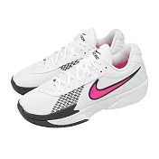 Nike 籃球鞋 Air Zoom G.T. Cut Academy EP 男鞋 白 桃紅 氣墊 緩震 FB2598-108