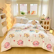 新款加厚雙面絨毛毯棉被150*200CM(冬被/保暖毛毯/毛毯/蓋毯/棉被/加大毛毯/暖暖被) 星星毛球