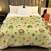 新款加厚雙面絨毛毯棉被150*200CM(冬被/保暖毛毯/毛毯/蓋毯/棉被/加大毛毯/暖暖被) 恐龍王國