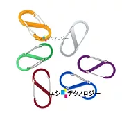(6入)雙向S型扣環 鋁合金S型登山扣 8字扣 鑰匙圈 S型掛勾_ 彩色