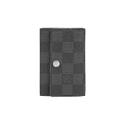 LV 棋盤格塗層帆布6孔鑰匙包_展示品 (黑灰色)
