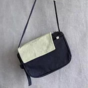 濁河良品 | 撞色郵差小包 - 純粹黑