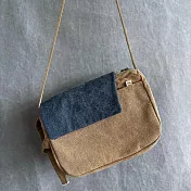 濁河良品 | 撞色郵差小包 - 松鼠棕