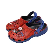 Crocs 洞洞鞋 spiderman Web Calssic Clog K 中大童鞋 紅藍 蜘蛛人 網紋 聯名 21140990H