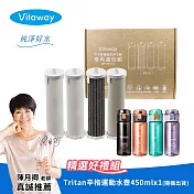 【Vitaway】維他惠 奈米微礦直飲淨水器 一年濾心(WP-NF112 專用濾心)好禮贈 TKK辛格運動水壺 450ml-隨機