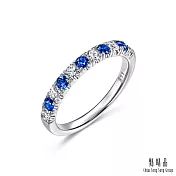 【點睛品】YuYu系列 復古優雅 藍寶石 18K金鑽石戒指  港圍11