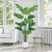 【Floral M】富貴安康龜背竹1.6公尺室內大型仿真植栽（贈送花盆）