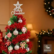 心可樂活-2尺60cm小美好套裝聖誕樹+3號童年快樂糖.果彩繪木片飾品組_不含燈款