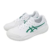 Asics 網球鞋 GEL-Resolution X GS 大童 女鞋 白 綠 緩震 支撐 亞瑟士 1044A081101