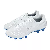 Asics 足球鞋 DS Light Advance 2E 寬楦 男鞋 白 銀 藍 軟釘 抓地 亞瑟士 1103A098103