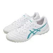 Asics 足球鞋 Calcetto K WD 9 TF 2E 寬楦 男鞋 白 綠 人工短草 緩衝 亞瑟士 1113A048103