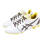 Asics 棒球釘鞋 Neoconnect 男鞋 白 棕 黃 皮革 支撐 抓地 亞瑟士 1123A054105