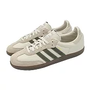 adidas 休閒鞋 Samba OG 男鞋 女鞋 米白 綠 德訓鞋 麂皮 復古 愛迪達 JR0893