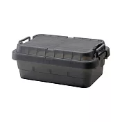 RISU｜【二代】TRUNK CARGO 可堆疊多功能耐重收納箱50L(矮)(半透明) 透明黑