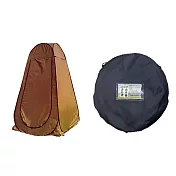 【WIDE VIEW】高190cm露營速開更衣帳篷(廁所帳篷 淋浴帳篷 衛浴帳 秒開折疊帳 戶外洗澡/TT120190) 咖啡色