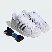 ADIDAS SUPERSTAR II W 女休閒鞋-JR4233 UK4 白色