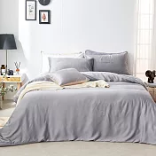 《DUYAN 竹漾》台灣製 60支萊賽爾天絲特大三件組＋雙人薄被套 / 芝麻霧灰