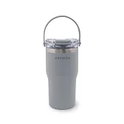 【ARMADA】伍厚杯 不鏽鋼雙飲 600ml ( 提把 / 直飲吸飲設計 ) 靜謐冷灰