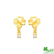幸運草金飾 好幸運黃金耳環