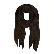 ISSEY MIYAKE 三宅一生 PP 素面折疊式圍巾(多色選)- 棕色