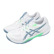 Asics 排球鞋 Gel-Tactic 13 2E 寬楦 男女鞋 白 藍 羽排鞋 室內運動 亞瑟士 1073A078102