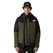 The North Face M MOUNTAIN LIGHT TRICLIMATE GTX JACKET - 男兩件式外套-NF0A83RRBQW XL 黑綠色