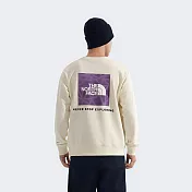 The North Face M BOX LOGO CREW GRAPHIC - AP 男圓領套頭衫-NF0A8F0PQLI 3XL 米白色