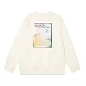 The North Face U FREERIDE CREW GRAPHIC - AP 男女圓領套頭衫-NF0A8F1SQLI L 白色
