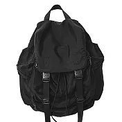 E.City_日系大容量多隔袋水桶背包 黑色