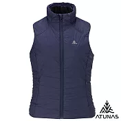 【ATUNAS 歐都納】女款石墨烯纖維輕量保暖背心/大尺碼/無厚重感/背心式外套A1VE2509W- S 深藍