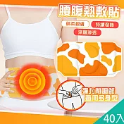 【QiMart】草本溫熱舒緩放鬆腰腹熱敷貼/暖暖貼(B款)x40片