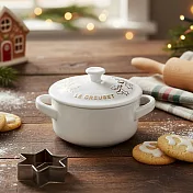 Le Creuset 歡樂耶誕系列 迷你圓型烤盅 雪花白 烤模 湯盅