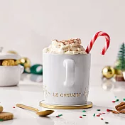 Le Creuset 歡樂耶誕系列 英式馬克杯 350ml 雪花白 水杯 茶杯