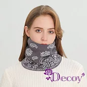 【Decoy】冬季加絨 雙層加厚針織百搭圍脖套/腰果花深灰 腰果花深灰