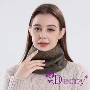 【Decoy】交錯菱格 雙層加絨加厚針織百搭圍脖套/顏色可選 灰綠