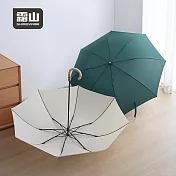 【日本霜山】復古竹柄8骨晴雨兩用摺疊傘(附收納提袋)- 知性綠