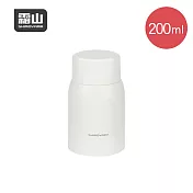 【日本霜山】漸變色輕量陶瓷保溫瓶-200ml- 白