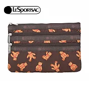 Lesportsac 2025冬季新品 3-Zip Cosmetic 三層拉鍊化妝包(7158) HE52泰迪熊天堂