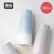 【日本霜山】漸變色輕量陶瓷保溫瓶-350ml- 藍白漸變