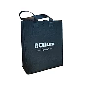 【BONum】輕量簡便毛氈手提袋 便當袋 購物袋 收納袋 輕量黑