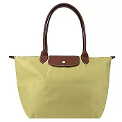 LONGCHAMP LE PLIAGE系列長把再生尼龍摺疊水餃包(大) 開心果綠