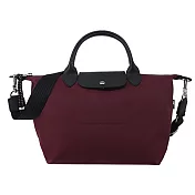 LONGCHAMP LE PLIAGE ENERGY系列再生尼龍短把手提/斜背兩用包(大) 酒紅